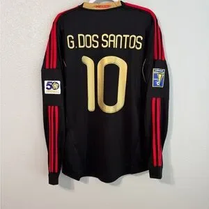 Mexico 2011 Giovani Dos Santos Gold Cup away long sleeve jersey